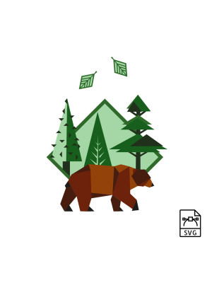 Brown bear - Vector graphics