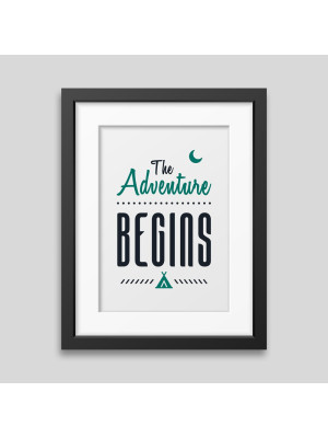 The adventure begins Framed poster