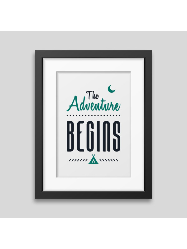 The adventure begins Framed poster