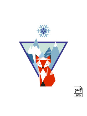 Mountain fox - Vector graphics